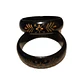 Pulsera de madera color negro con pétalos - Miniatura 2