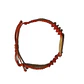 Pulsera hilo ajustable rojo mostacilla y tabla de surf - Miniatura 2