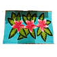 Pareo Celeste con tipanie fucsia Napohe 1,75x1,15mts - Miniatura 2