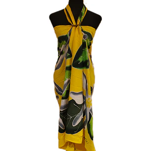 Pareo amarillo 5 tiare Napohe 1,75x1,15mts