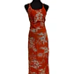 Vestido Marama naranjo con Hibisco blanco napohe - Miniatura 7