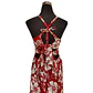 Vestido Marama rojo con Hibisco blanco napohe - Miniatura 5