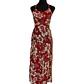 Vestido Marama rojo con Hibisco blanco napohe - Miniatura 7