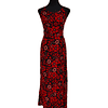 Vestido Marama Negro con Hibisco Rojo y Fucsia marca napohe