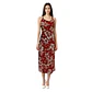 Vestido Marama rojo con Hibisco blanco napohe - Miniatura 1
