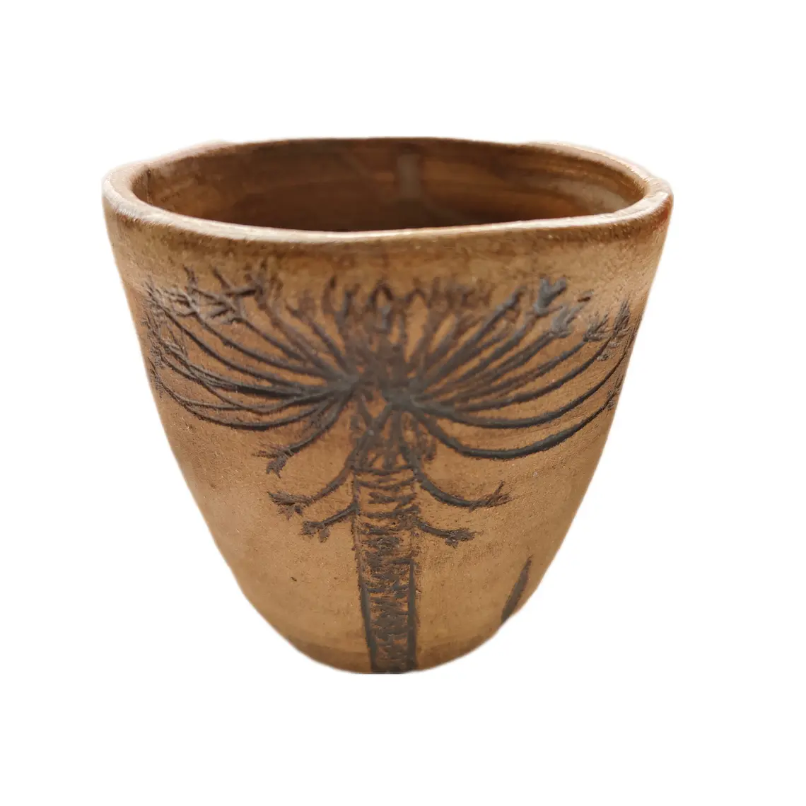 Vaso Rustico Pewen con Sello en Cerámica Gres 2