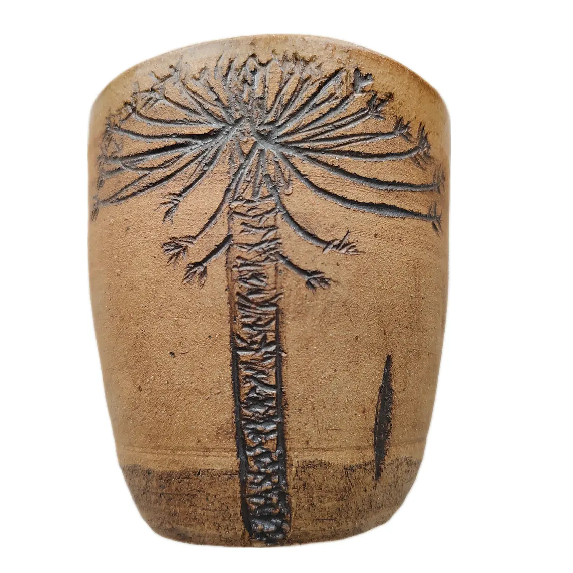 Vaso Rustico Pewen con Sello en Cerámica Gres 5