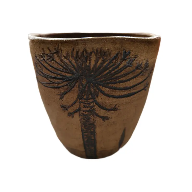 Vaso Rustico Pewen con Sello en Cerámica Gres 6