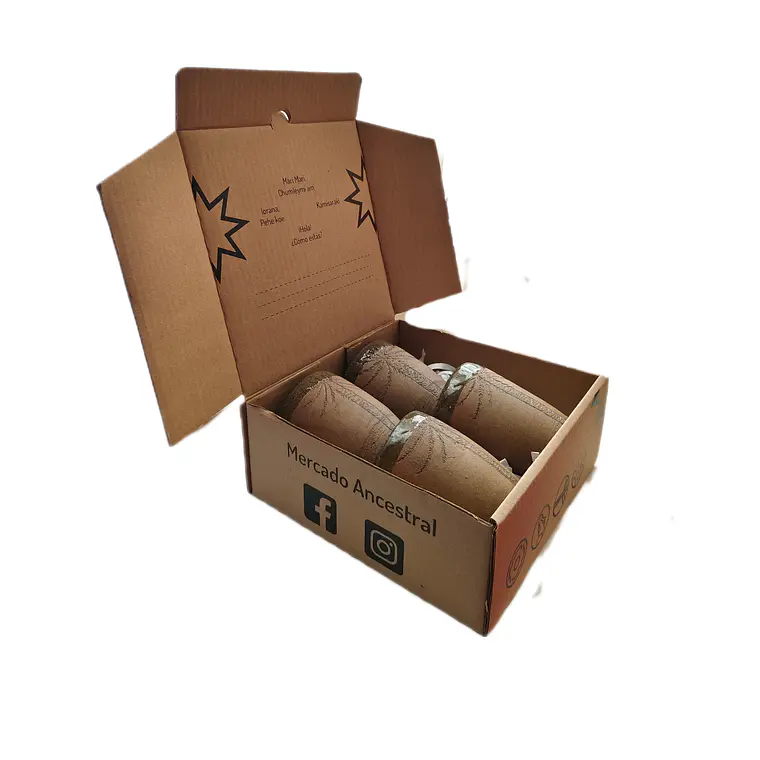 Box Regalo 4 Vasos Rustico Cerámica Pewen  15