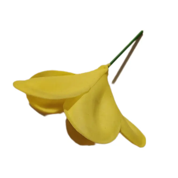 Flor Frangipanie Amarillo Con Palito para el cabello 4