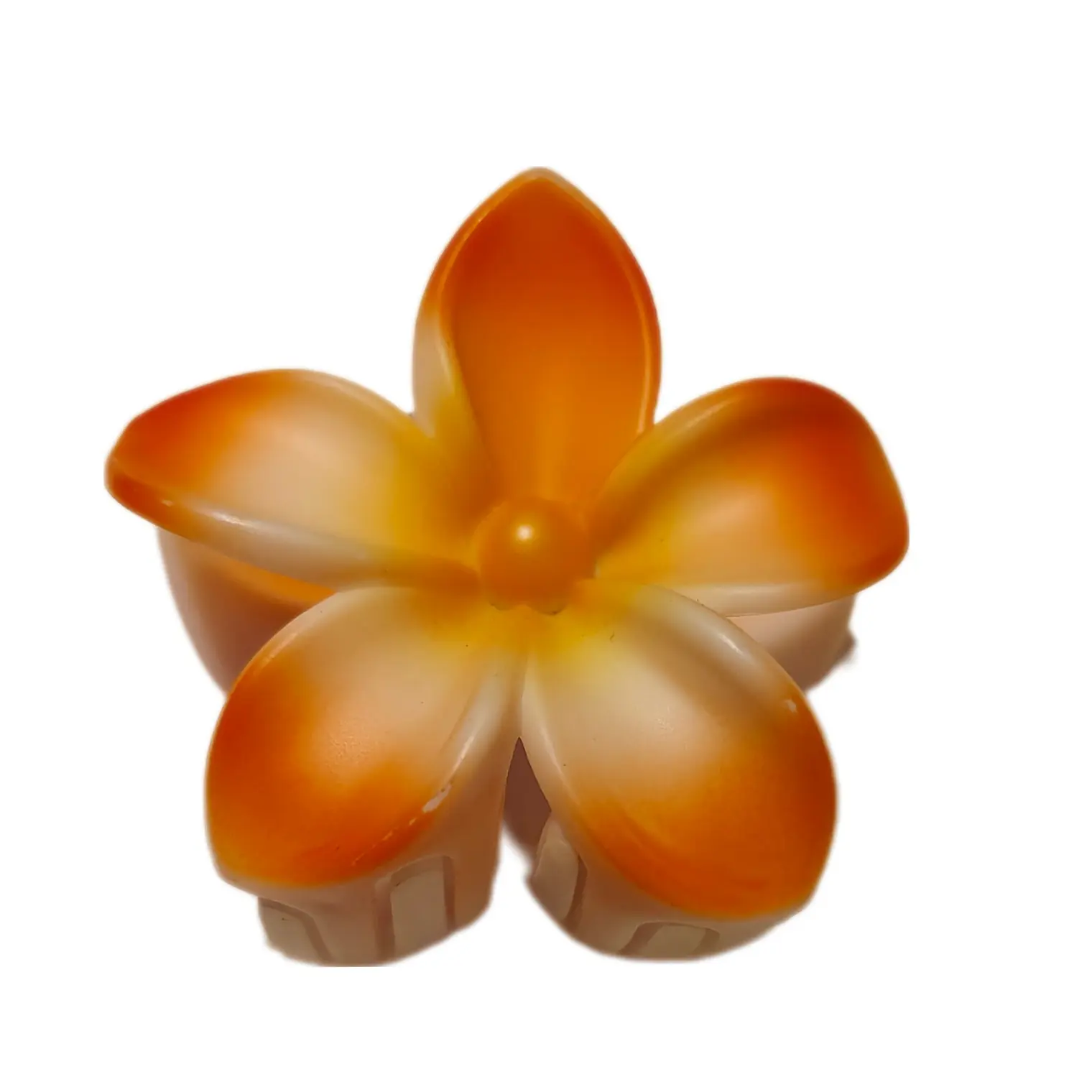 Flor Frangipani Naranjo plastico Tipo Tiburon  4