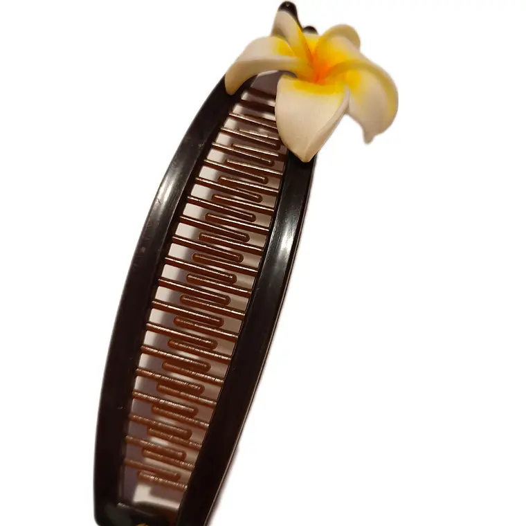 Peine banano tipanie blanco amarillo goma eva 2