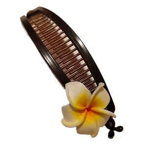 Peine banano tipanie blanco amarillo goma eva