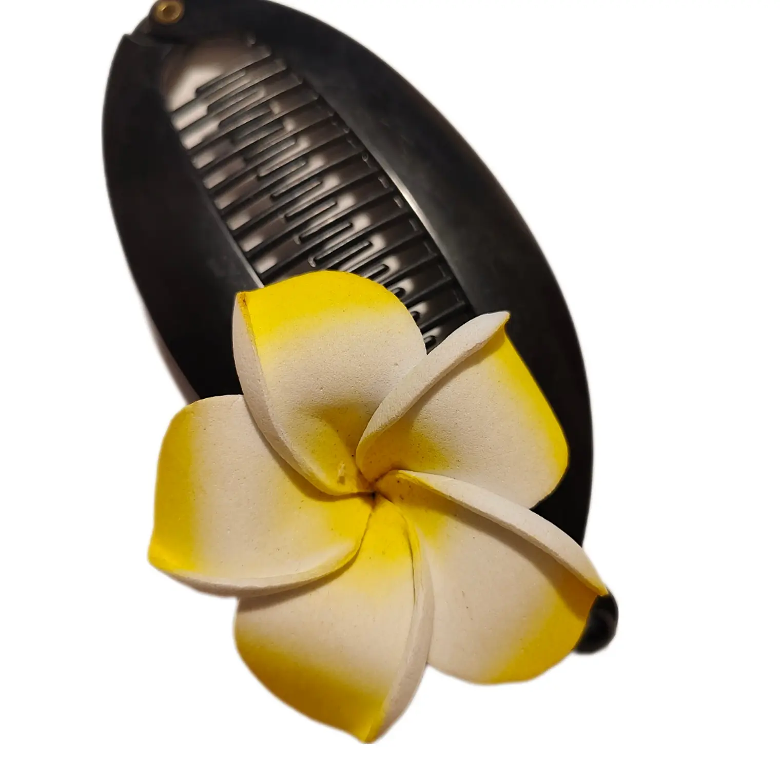 Peine banano negro tipanie amarillo goma eva 2
