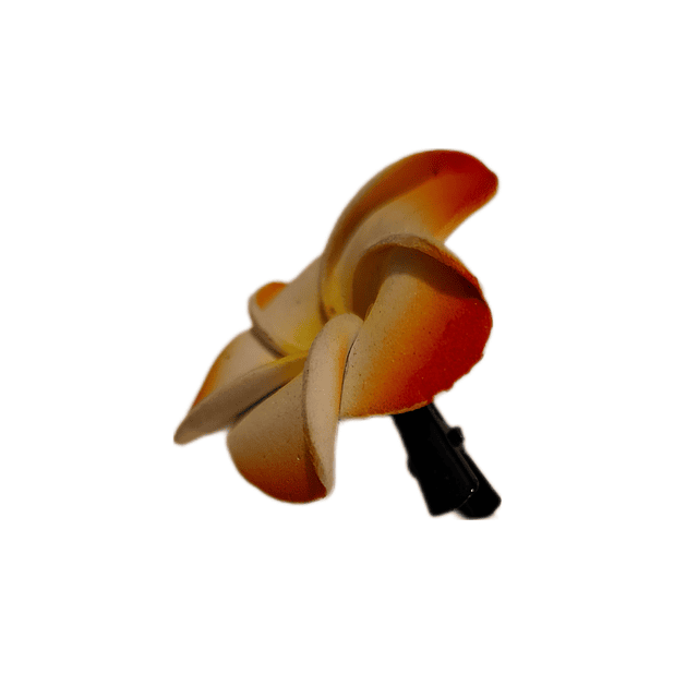 Pinza flor Tipanie naranjo pequeña goma eva 4,5cm para el cabello