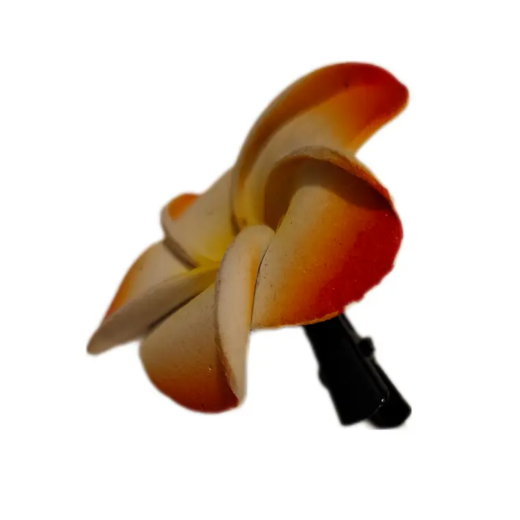 Pinza flor Tipanie naranjo pequeña goma eva 4,5cm para el cabello 2