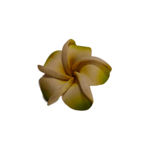 Pinza flor Tipanie verde pequeña goma eva 4,5cm para el cabello