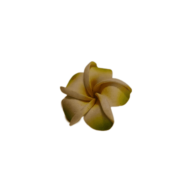 Pinza flor Tipanie verde pequeña goma eva 4,5cm para el cabello