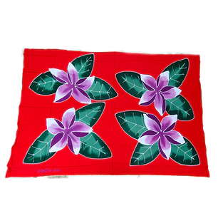 Pareo Rojo con 4 Tipanie Lila Napohe 1,75x1,15mts