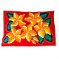 Pareo Rojo con 5 Tipanie Naranja Napohe 1,75x1,15mts - thumbnail 1