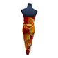 Pareo Rojo con 5 Tipanie Naranja Napohe 1,75x1,15mts - thumbnail 3