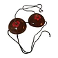 Coconut Bra with Hibiscus Ideal for Polynesian Dances - thumbnail 3