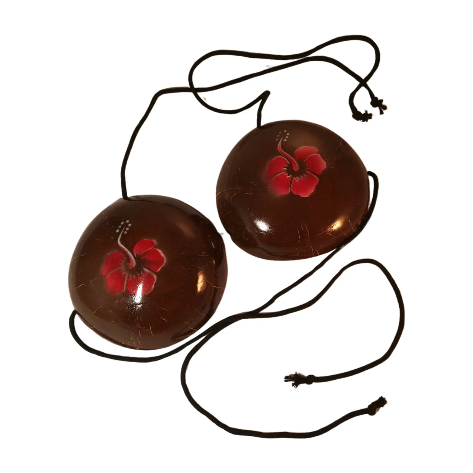 Coconut Bra with Hibiscus Ideal for Polynesian Dances 5