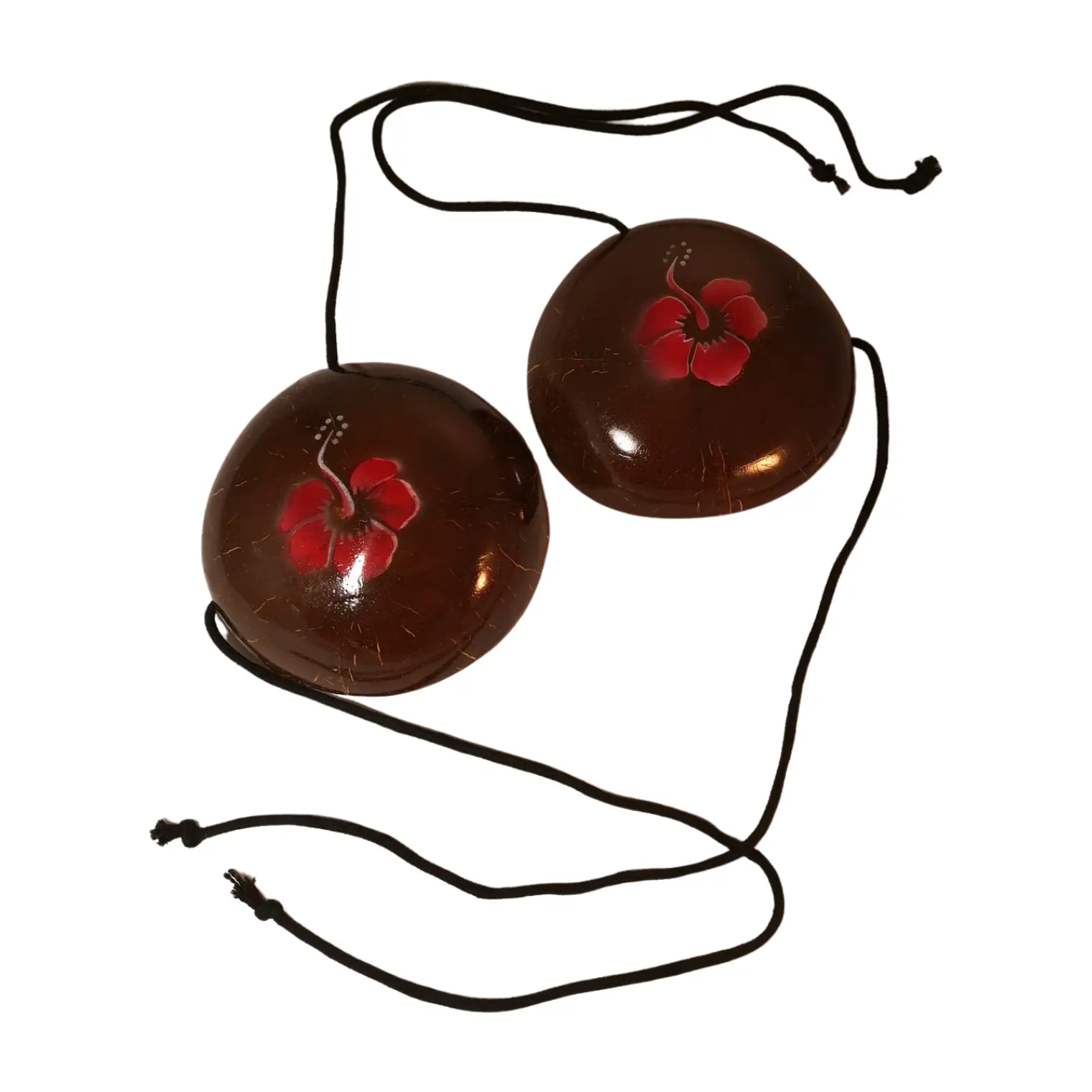 Coconut Bra with Hibiscus Ideal for Polynesian Dances 7