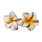 Aros flor tipanie blanca con amarillo diametro 2 cm - thumbnail 4