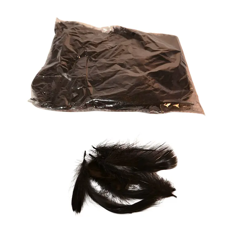 Pack 5 Bolsas Plumas Negras Ideal Artesanias 4 a 8cm 4