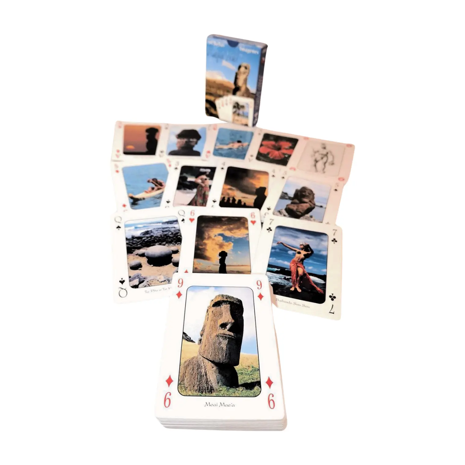 Pack 2 Cajas De Naipes con imagenes de Rapa Nui 1