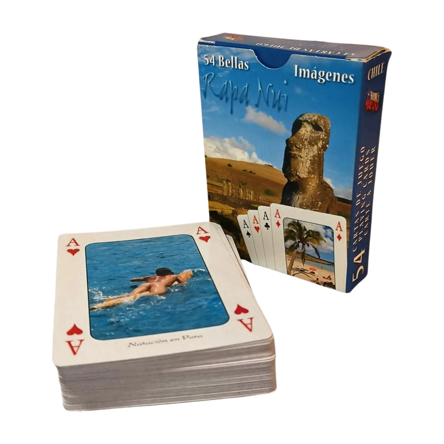 Pack 2 Cajas De Naipes con imagenes de Rapa Nui 2