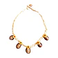 Collar de rafia y Conchas pure cafe con aplicacion de pipi amarillo y semillas - Miniatura 3