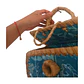 Bolsito Fibra de Pandanus Y Tela  Rapa nui con tortugas - thumbnail 9