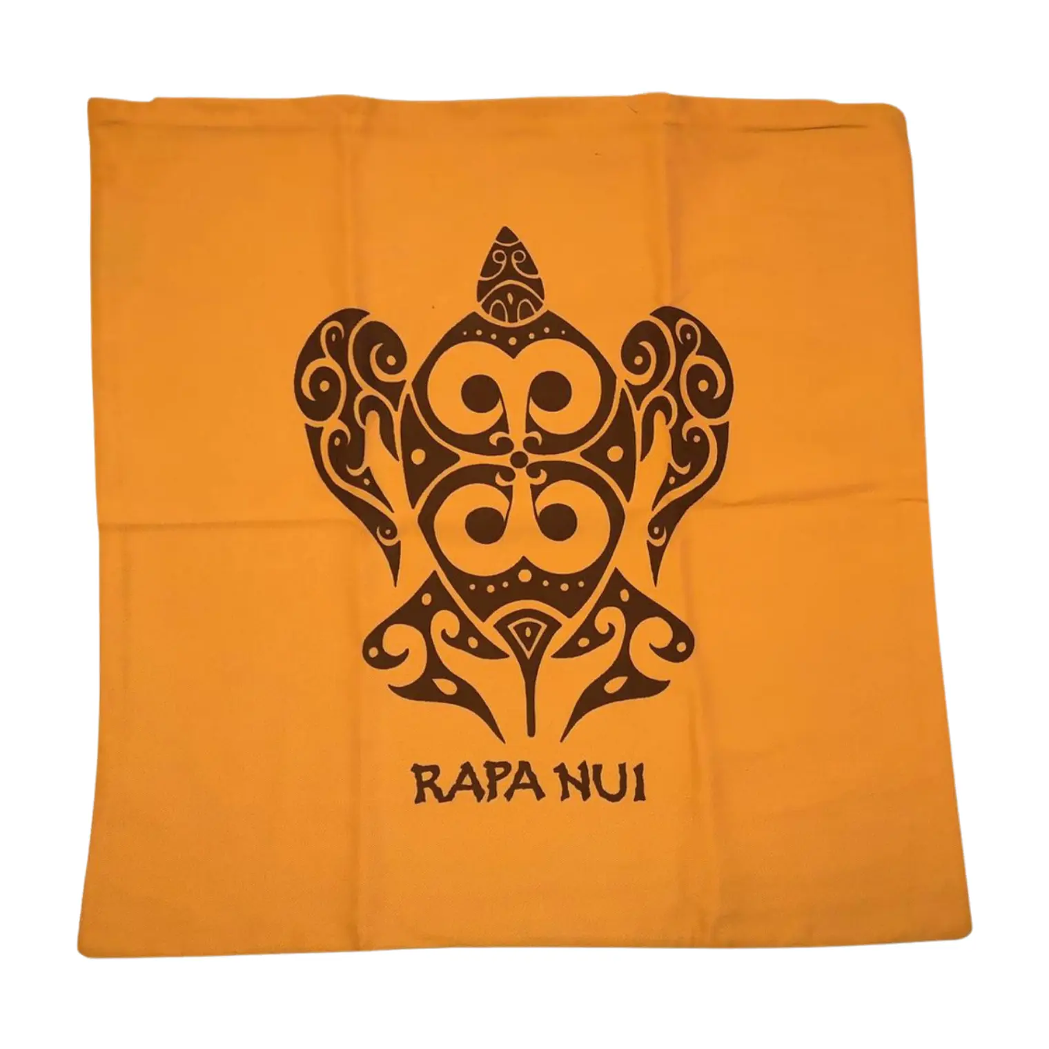 Funda cojin Amarilla Gabardina estampada con tortuga 45x45cm 2