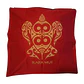 Funda cojin Rojo Gabardina estampada con tortuga 45x45cm - Miniatura 4