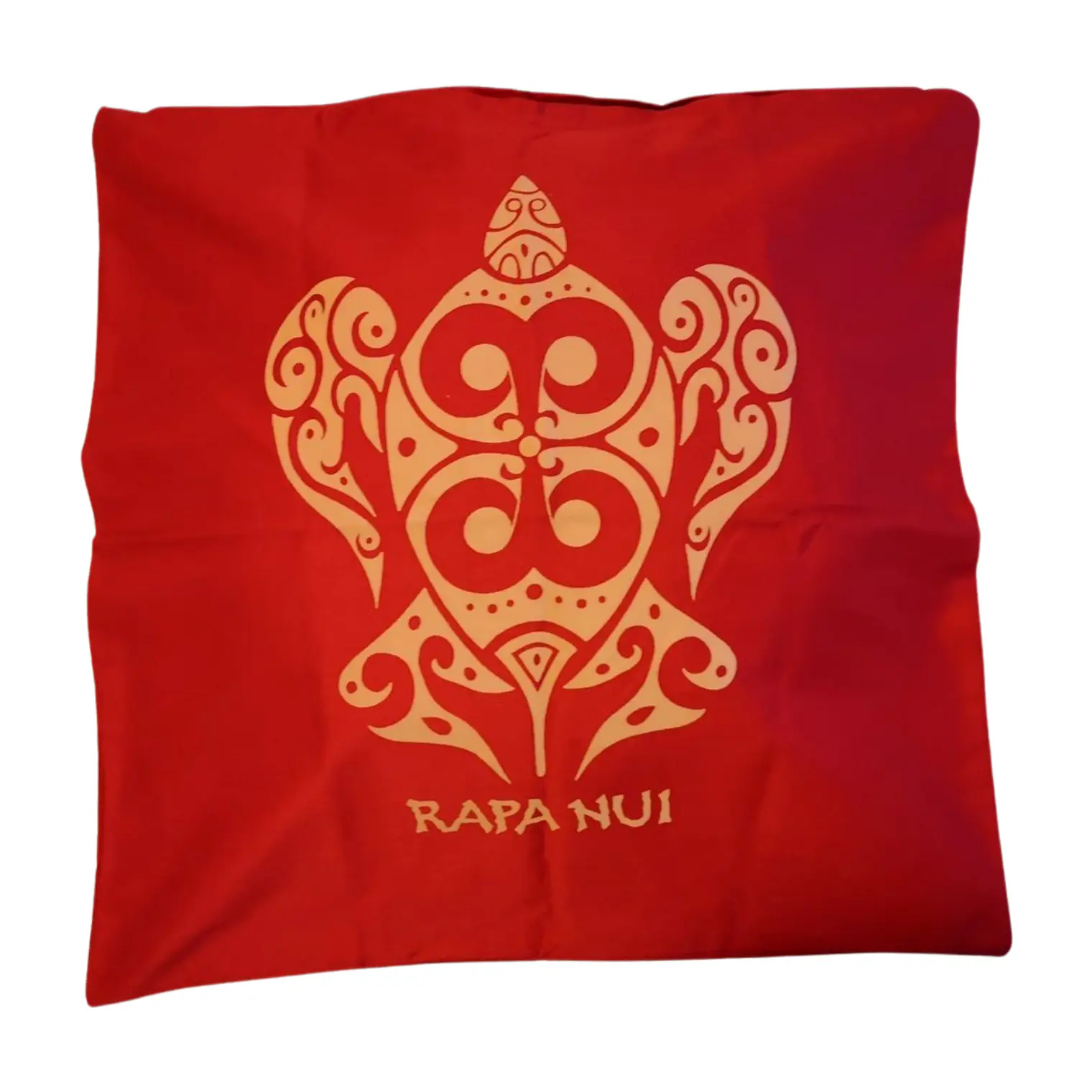 Funda cojin Rojo Gabardina estampada con tortuga 45x45cm 5