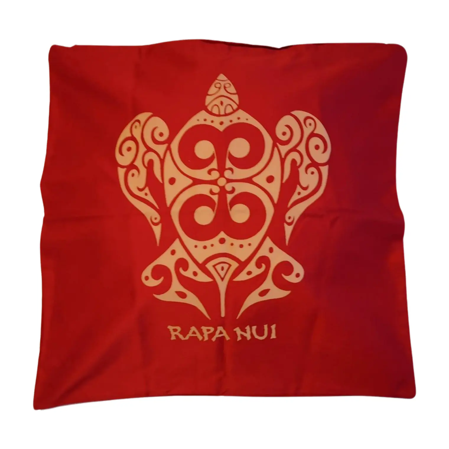 Funda cojin Rojo Gabardina estampada con tortuga 45x45cm 6
