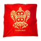 Funda cojin Rojo Gabardina estampada con tortuga 45x45cm - Miniatura 1