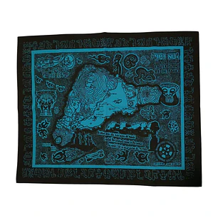 Mapa de tela Isla Rapa Nui Calipso con Negro 60x48,8cm