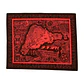 Mapa de tela Isla Rapa Nui Rojo con Negro 60x48,8cm - Miniatura 8