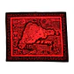 Mapa de tela Isla Rapa Nui Rojo con Negro 60x48,8cm - Miniatura 1