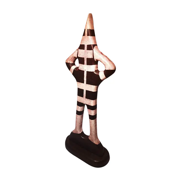Figura Madera Selknam Matan Dimensiones 38cm 6
