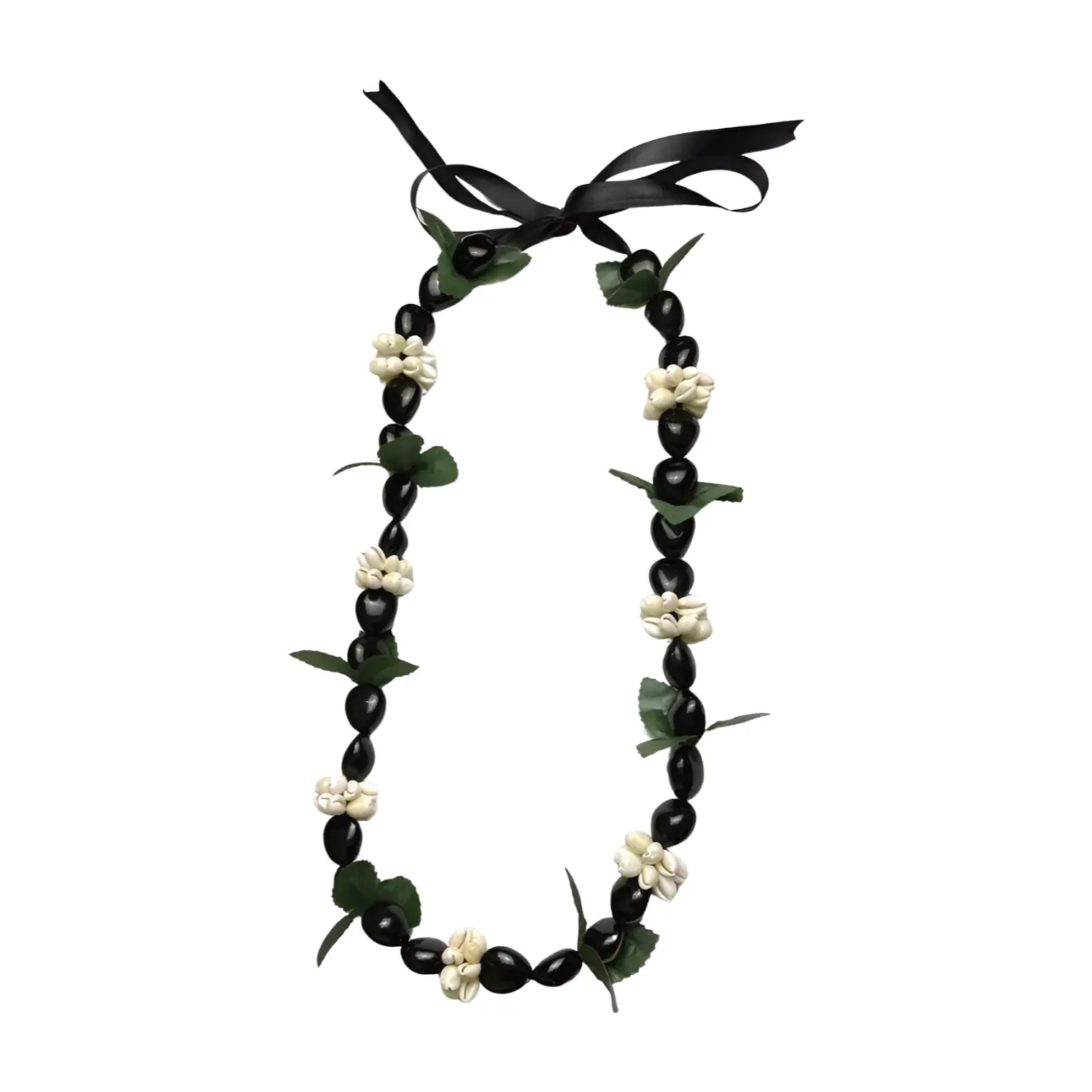 Collar negro con pure blanco diseño Hawaii 2