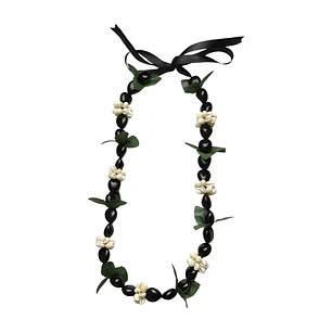 Collar negro con pure blanco diseño Hawaii