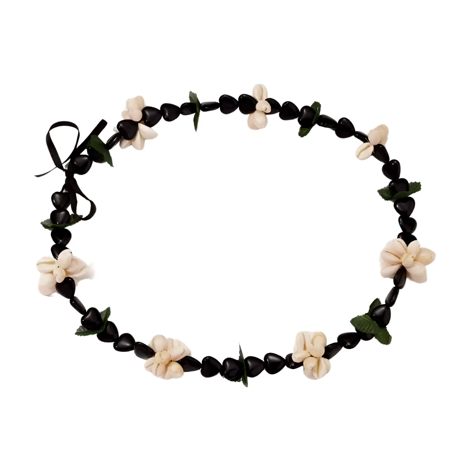 Collar negro con pure blanco diseño Hawaii 3