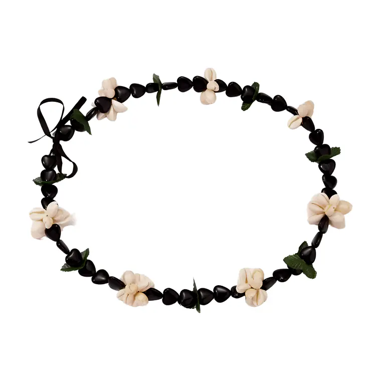Collar negro con pure blanco diseño Hawaii 3