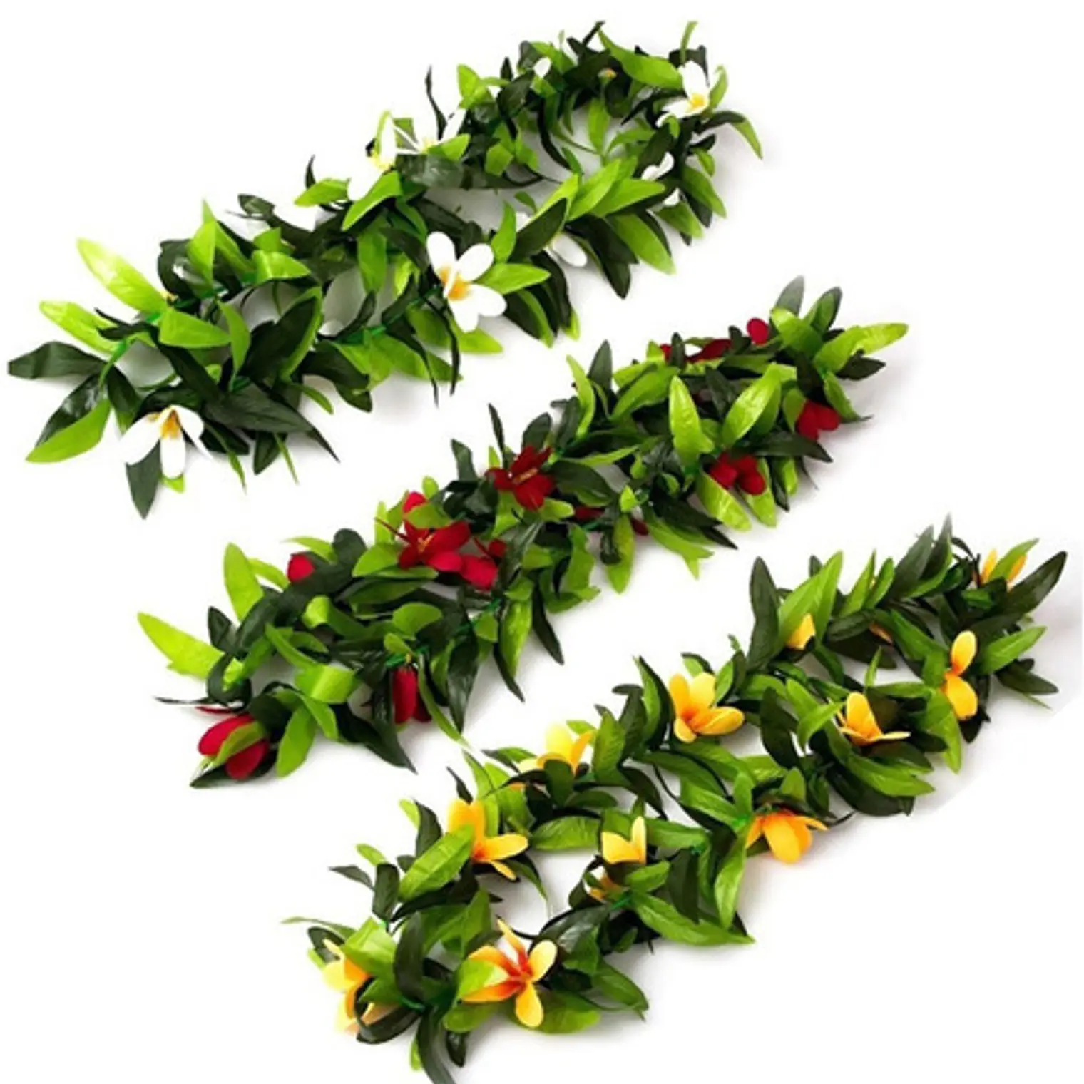 Collar Polinésico de flores Tipanie rojo 2