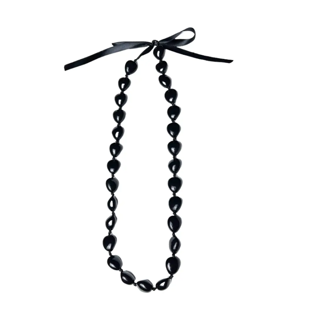 Collar diseño Hawaii Kukui negro ajustable 3