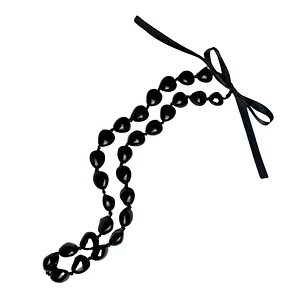 Collar diseño Hawaii Kukui negro ajustable